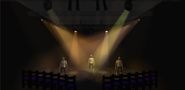 Augment3d pre-visualisation, cue 1.5